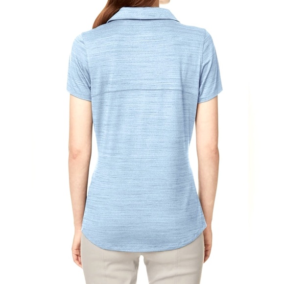 Women's Puma Cloudspun Sky Blue Collared V-Neck T-Shirt, Size L - Picture 7 of 8